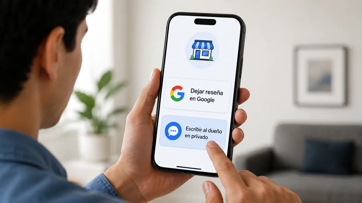 Cómo activar el flujo de reseña pública o mensaje privado
