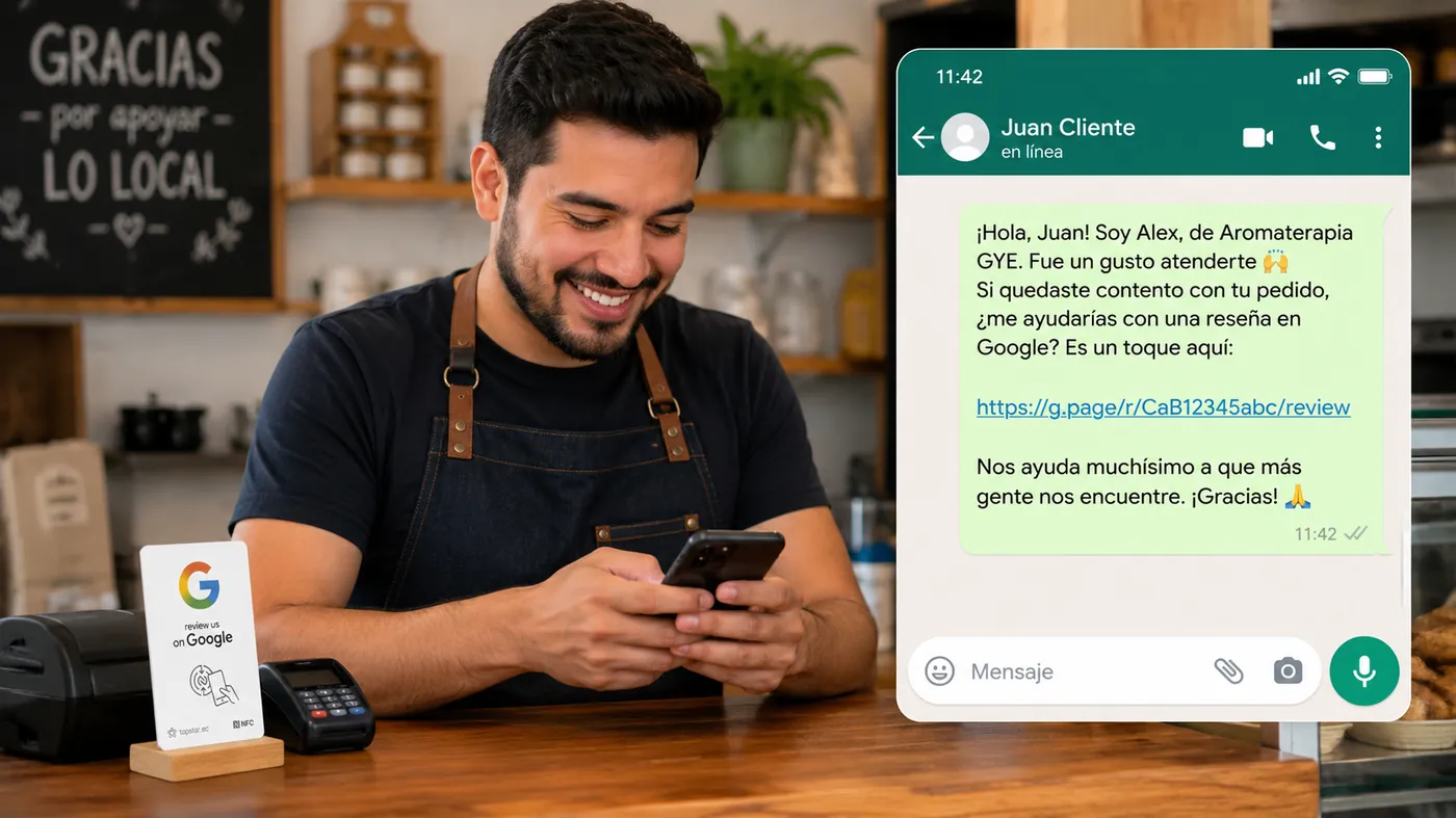 Cómo pedir reseñas por WhatsApp: mensajes listos para copiar