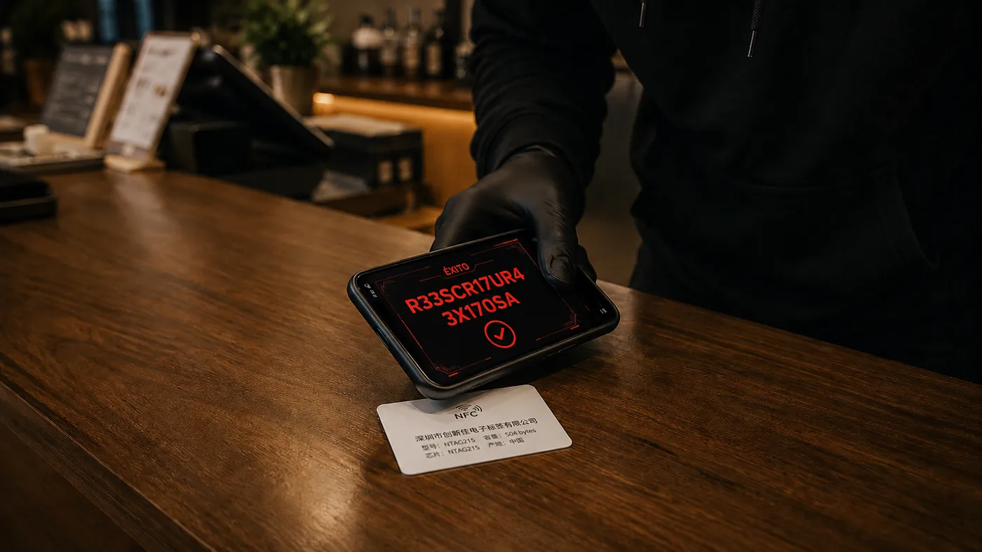 La tarjeta NFC genérica de tu mostrador la puede reescribir cualquiera